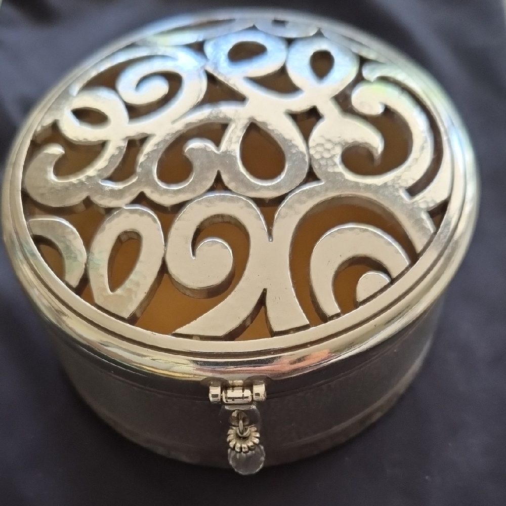 Brighton Silver Filigree Round Trinket Box
